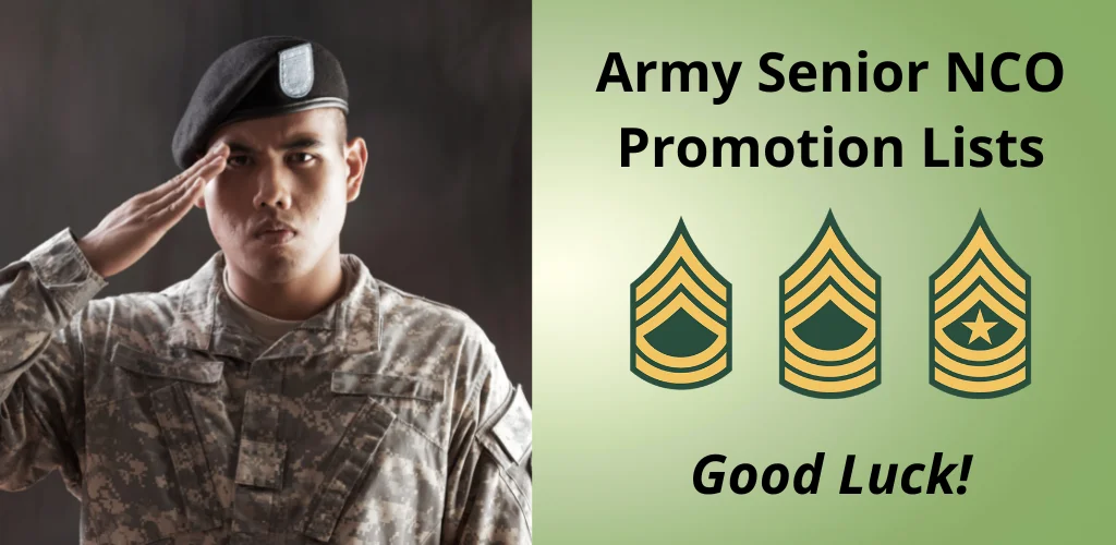 Senior NCO Promotion Lists